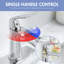 Robinet de salle de bain Waterfall avec bonde escamotable et plaque de pont-125355875