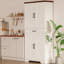 Armoire de cuisine Farmhouse avec support de rangement coulissant et tiroir, bois-534063969