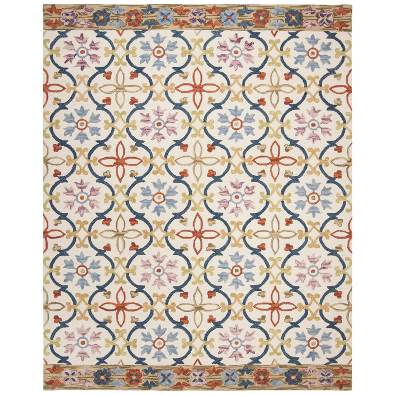 Talmo Hand Hooked Wool Oriental Rug, Rectangle 8' x 10'