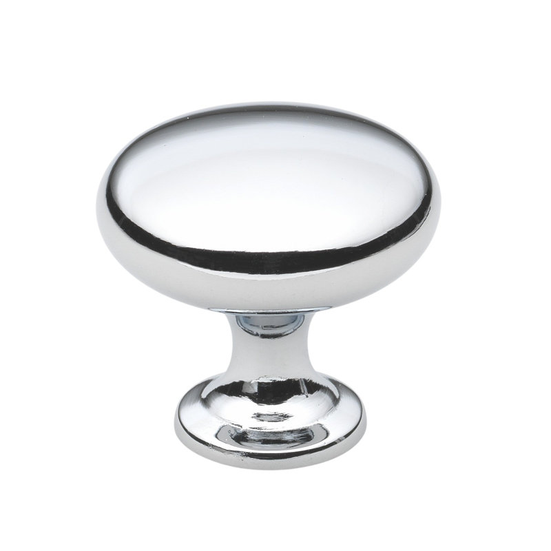 Mushroom Knob, Polished Chrome