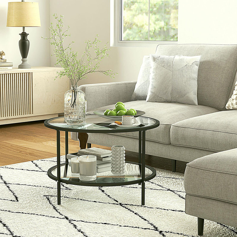 Table basse simple Bupe, H 16,9 po x L 25,6 po x l 25,6 po, Noir, noir, noir, noir