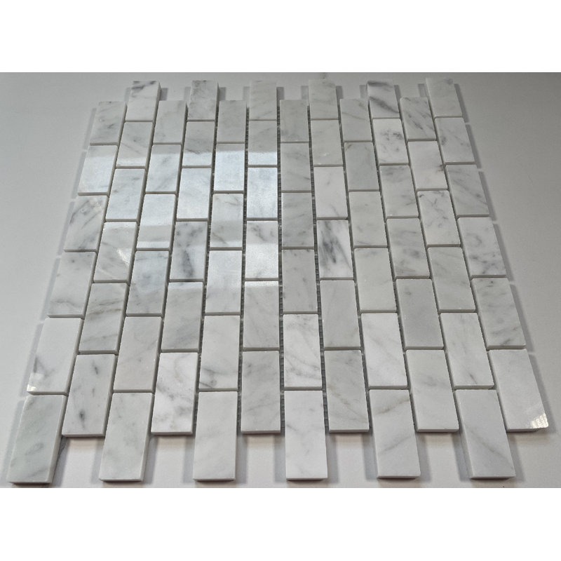 12" x 12" Marble Brick Joint Mosaic Wall & Floor Tile