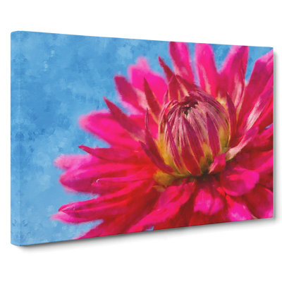 The Pink Flower - Wrapped Canvas Print