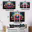 Cosmic rainbow floral géométrie - ensemble d'art mural mandala boho-108313076-108313077