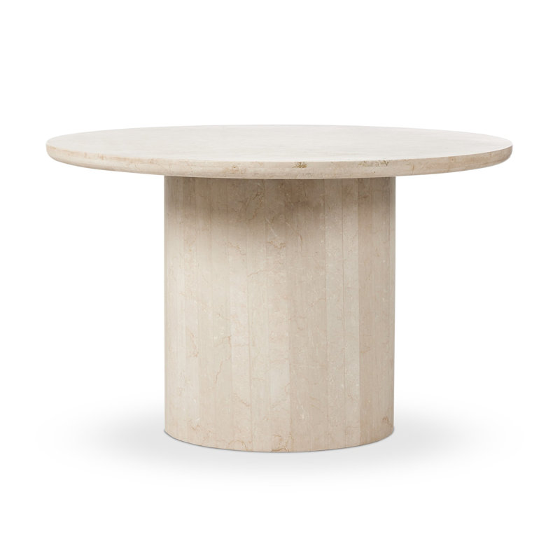Brigitta Darrell Round 48'', Beige, 30" H x 48" L x 48" W