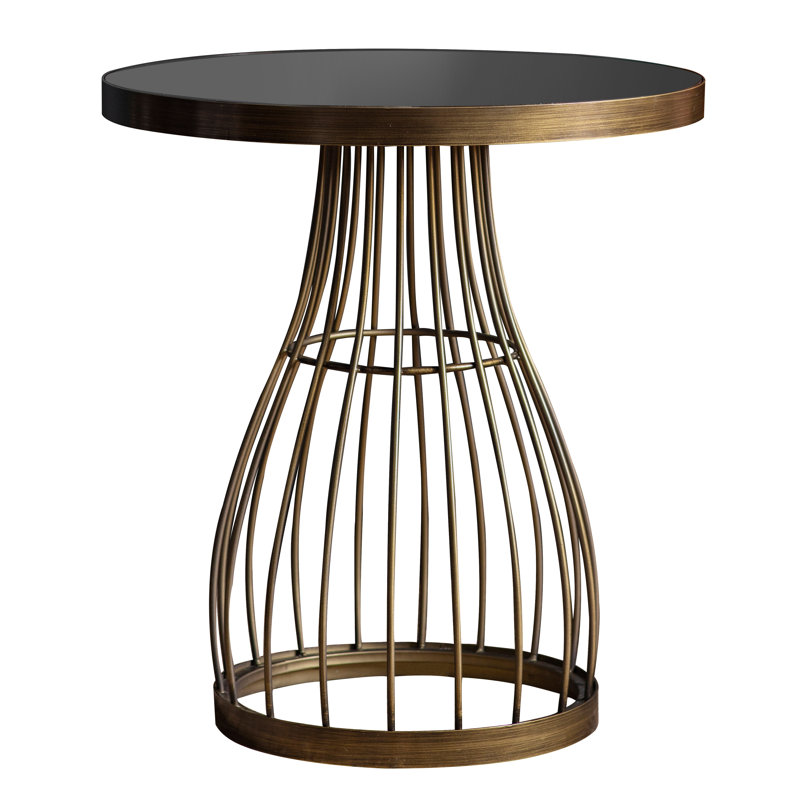 Jorden Frame End Table, Bronze