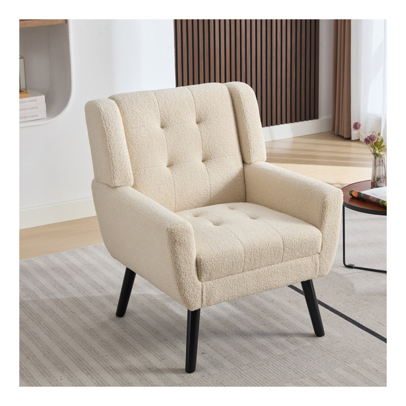 Chaise de chambre à coucher avec pattes noires pour l'intérieur et la maison