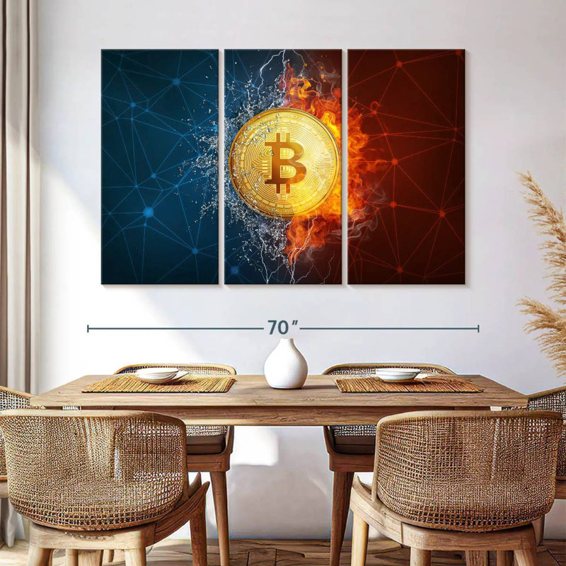 Bitcoin Duality, 20" H x 33" W
