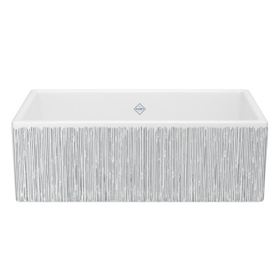 Shaker 33" Single Bowl Farmhouse Apron Front Fireclay Kitchen Sink