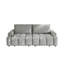Canapé-lit 90,2 po très grand convertible 3-en-1 à 4 places avec rangement en tissu et siège, gris clair-30449844