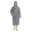 Peignoir mi-mollet 100% coton avec poches et capuche Clyda-33123085-33123088
