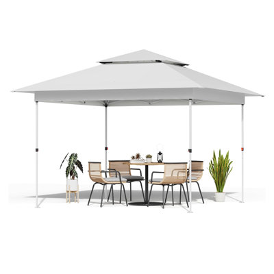 Tente auvent facile à installer, auvent extérieur instantané avec pattes extensibles, abri commercial pliant pour une personne avec sac à roulettes amélioré, parasol