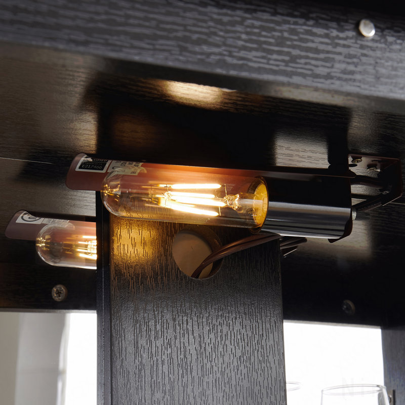 Vitrine à 2 portes en verre avec tablettes réglables, portes en verre trempé pour le rangement du vin