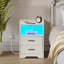 Lya 38.6cm W Manufactured Wood Bedside Table