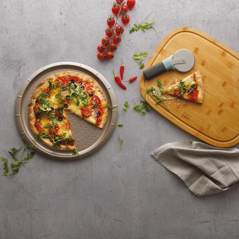 BergHOFF 12.5" Brass Non-stick Carbon Steel Perforated Pizza Pan