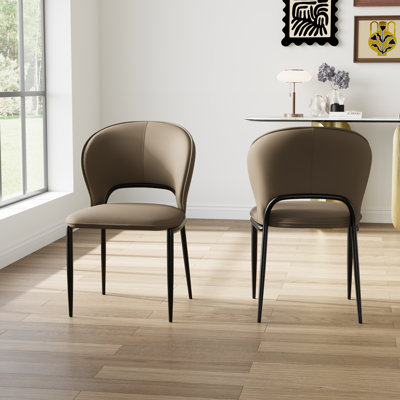 Chaises de table de salle à manger modernes, similicuir, non assemblées