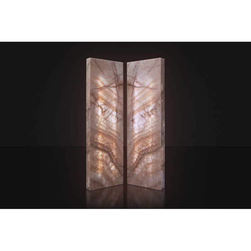 2 - Light Flush Mounted Sconce, Pink