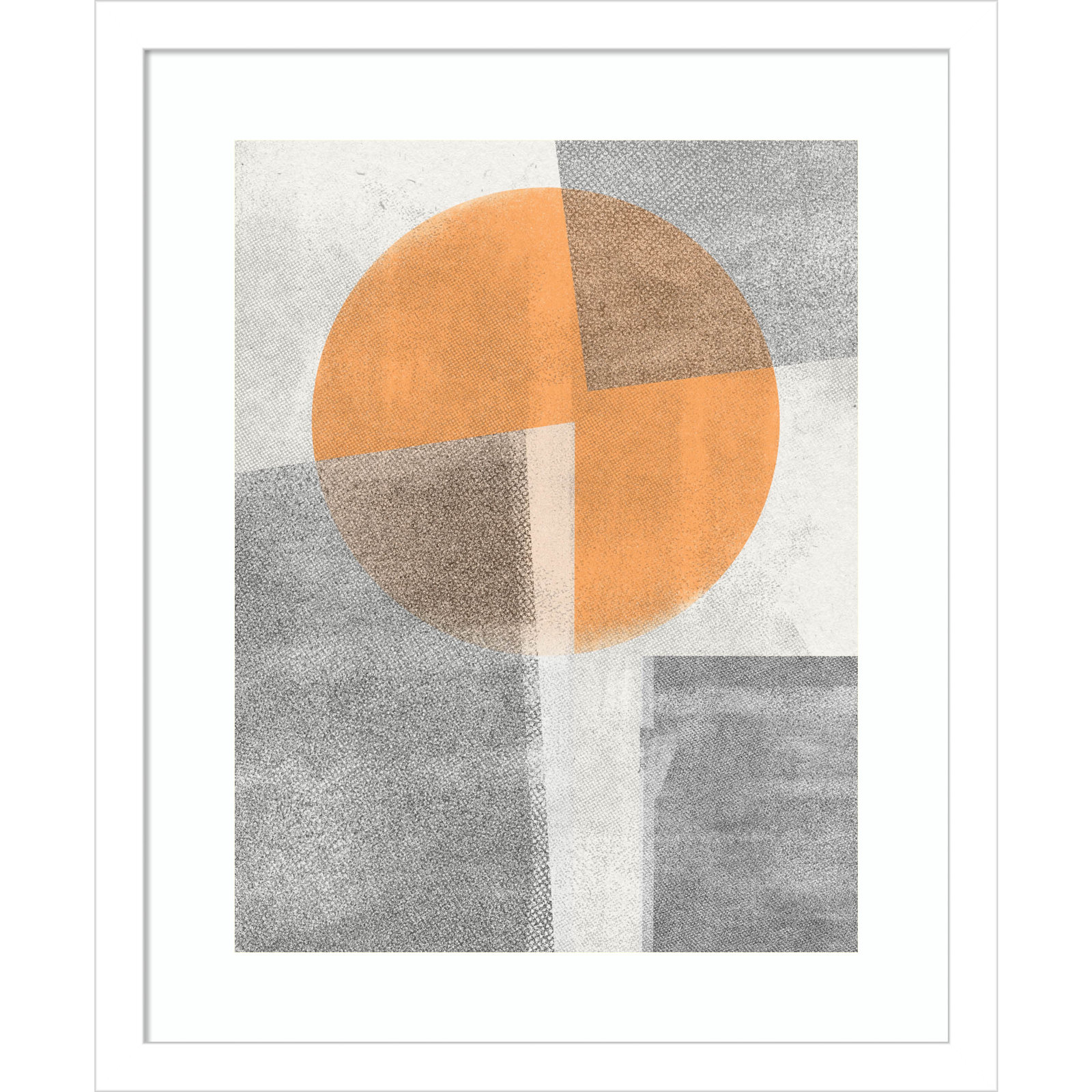 Giese "Paper Collage No. 3" Print, White, 17" H x 14" W