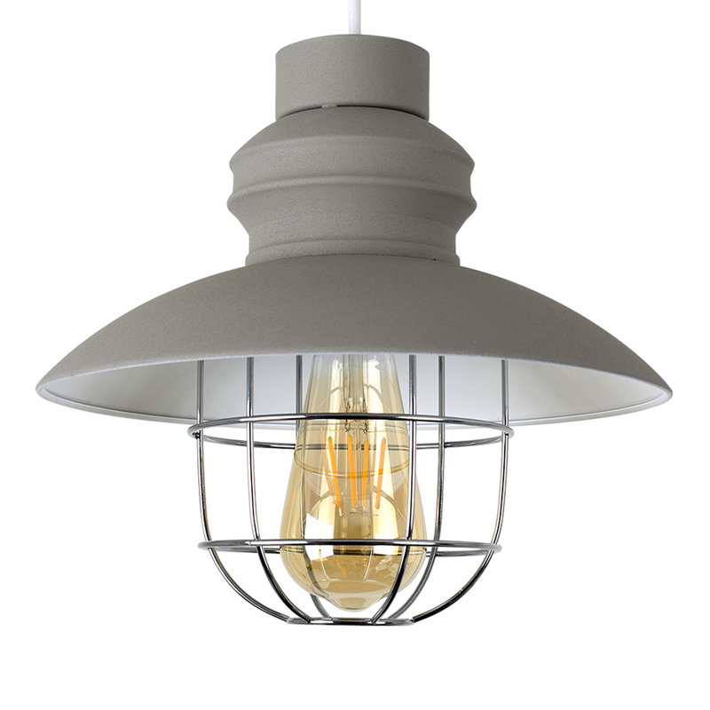 Penglai 26.5cm H Metal Novelty Pendant Shade ( Spider ), 4W ES E27, Grey