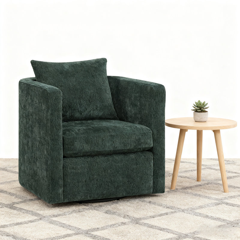 Fauteuil demi-tonneau Modern Kelly, Vert