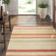 Hand-Knotted High-Quality Multi-Colored and Rust Area Rug