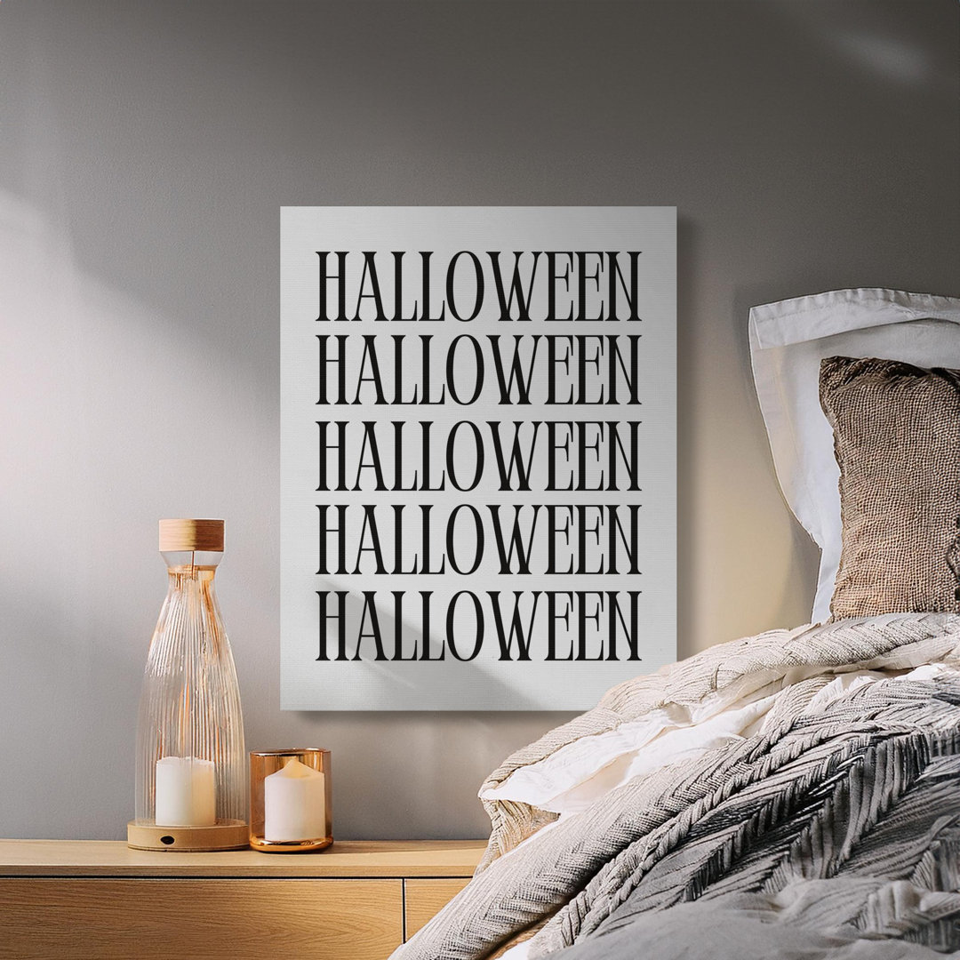 Halloween Canvas Wall Art, Gallery Wrapped Matte Print, Modern Decor, Ready to Hang, Archival Quality Statement Piece