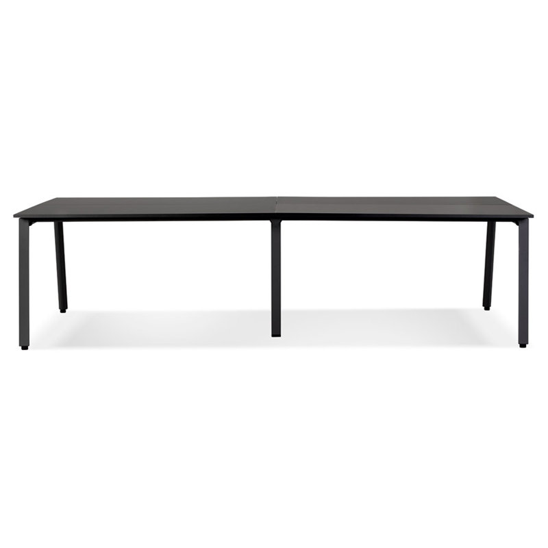 Rejane Metal Writing Desk, Black/Black