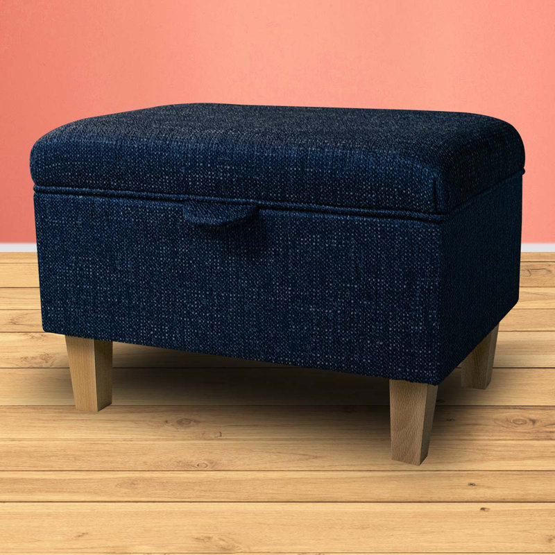 50.8cm Wide Rectangle Solid Colour Footstool Ottoman with Storage