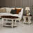 Rustic Round Wood Coffee Table 2 Set-101254379