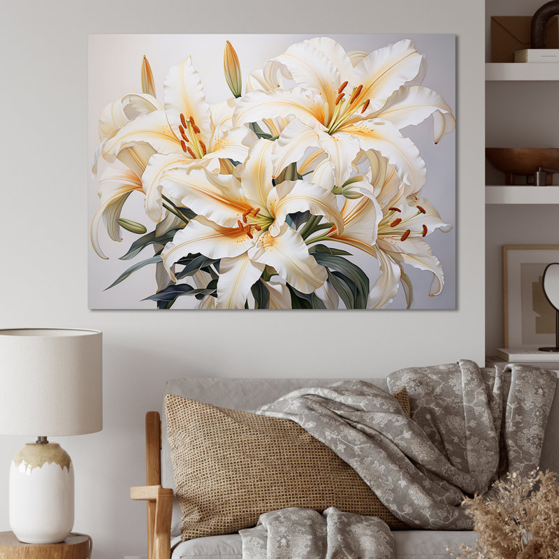 «Dreamy Serenade Of Lilies II», reproduction d'art lys, Toile tendue, H 16 po x l 32 po x P 1 po