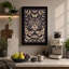 Cat Mandala Boho 1 Piece Wrapped Canvas Wall Art-2143423368-2143423382