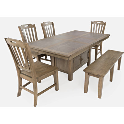 Alissa Extendable Four Leg Dining Set