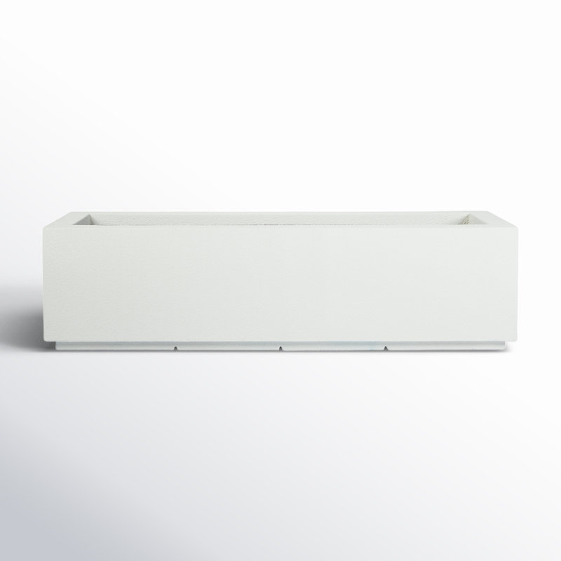 Milan Tall Polymer Box, White, 12"H x 46"W x 17"D