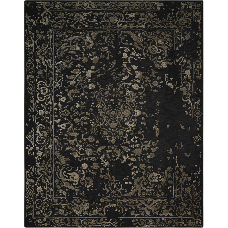 Tapis gris contemporain Paris, Rectangle 5 pi 6 po x 7 pi 5 po