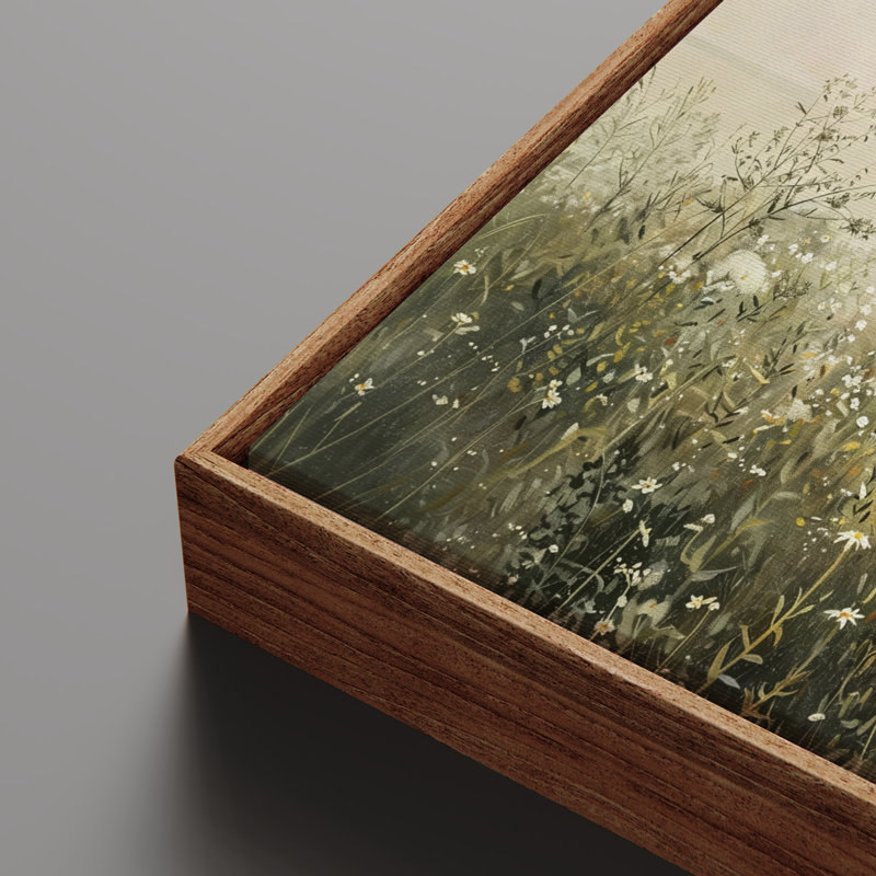 «Soft Wildflower Meadow Landscape», impression encadrée, H 16 po x l 24 po, Naturel