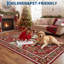 Tapis de Noël bohème vintage, tapis de forêt de Noël, tapis de chambre, tapis de sol rétro pour salon-2071800571-2071800574
