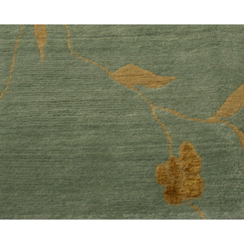 Climbing Floral Area Rug in Blue/Green/Yellow, Rectangle 8' x 10'