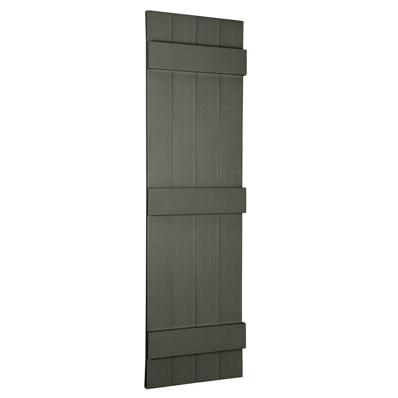Persiennes personnalisées à 4 planches fermées, 77", Noir, noir, noir, noir