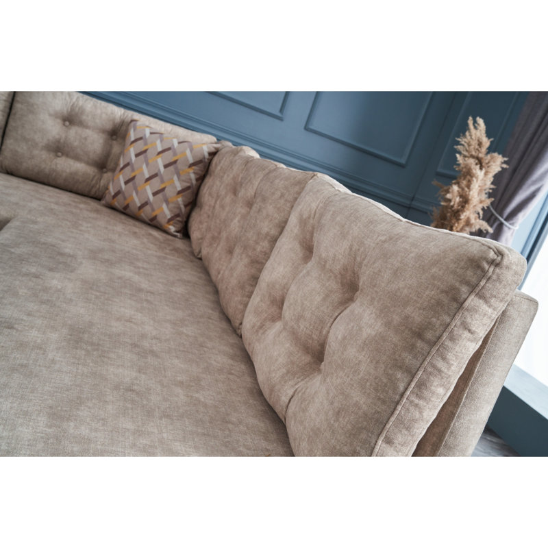 Canapé modulaire Gaberiel, 100 % polyester crème