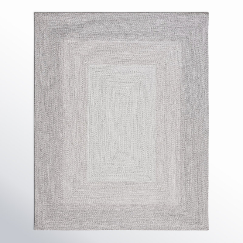 Trogdon Handmade Handwoven Area Rug in Dark Gray/Light Gray, Rectangle 6' x 9'