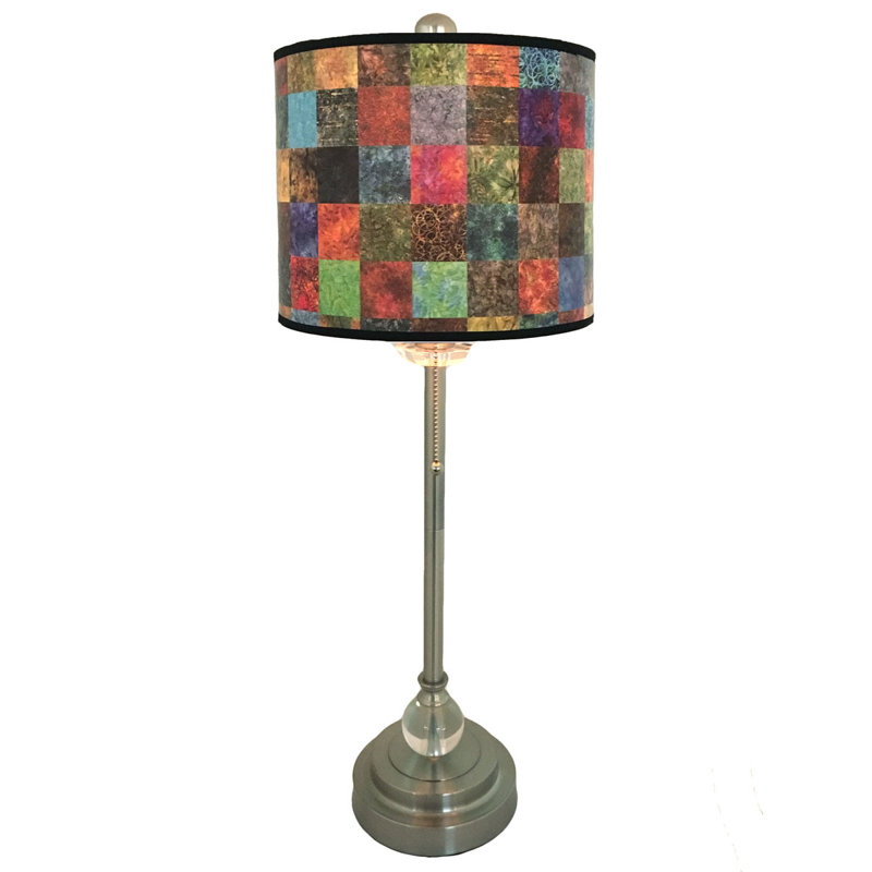 Lampe buffet 28" crystal McWilliams, Nickel