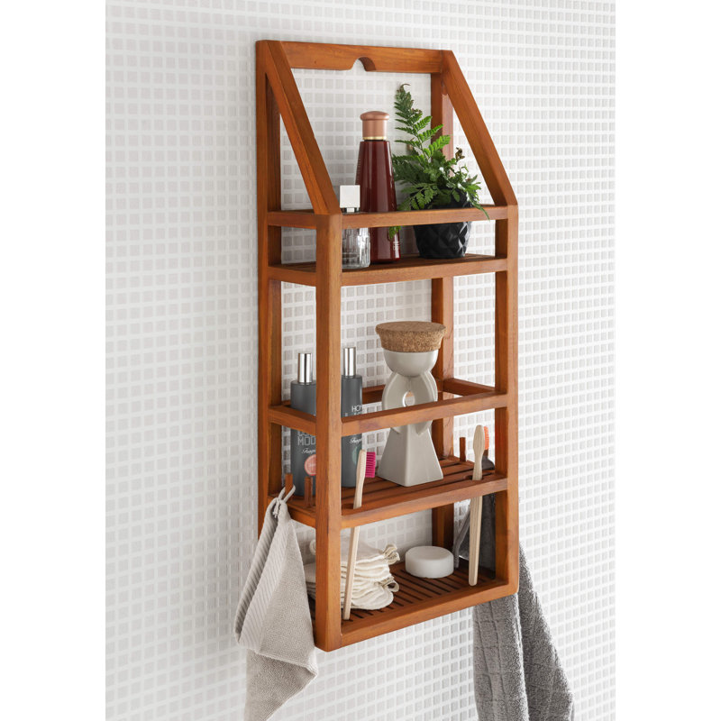 Kyndl Teak Solid Wood Bracket Shelf