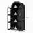 Modern 69" Arched Glass Display Cabinet With 4-Tier Shelves And 7-Color LED Lights For Kitchen Or Living Room-1539240998