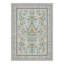 Tapis floral ivoire / bleu lavable à la machine avec envers antidérapant-1010280477