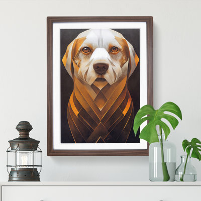 Majestic Dog Abstract - Framed Print