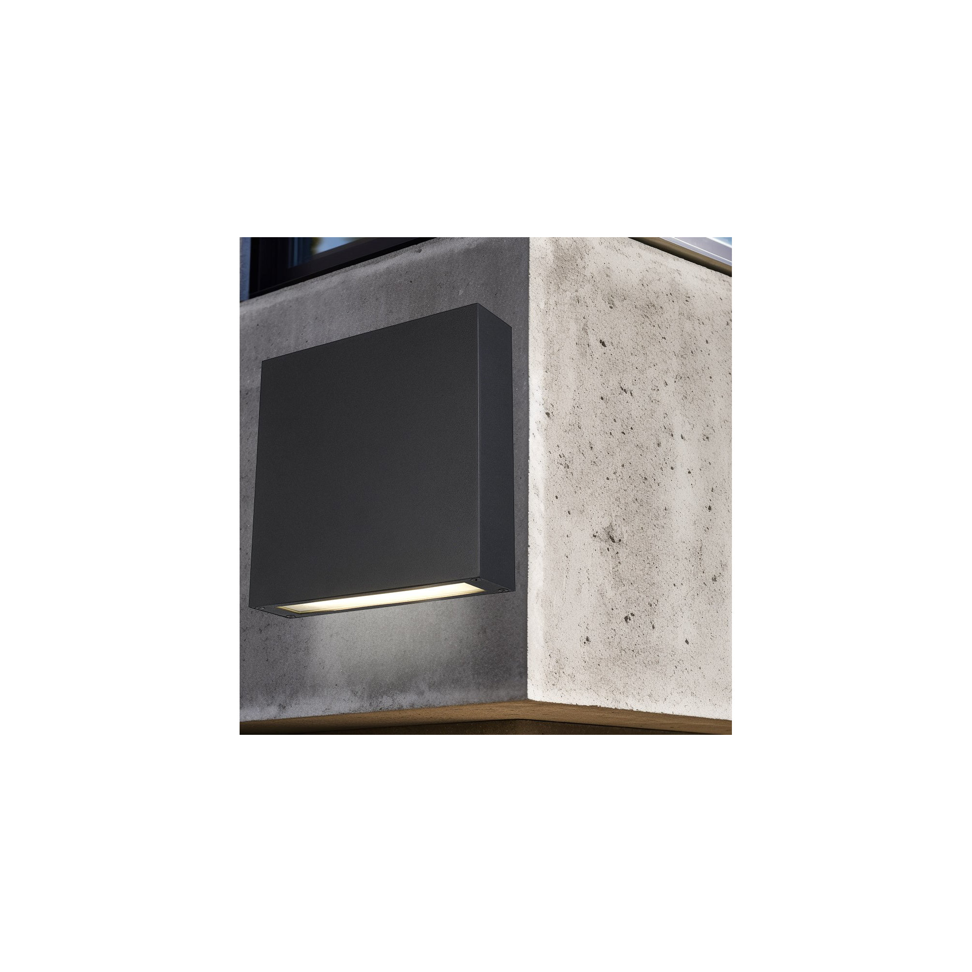 Doyce Outdoor Steel LED Wall Light, Black