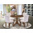5 Piece Mid Century Dining Set consists A Mid Century Modern Dining Table and 4 Willow Green Polyester Fabric Modern Dining Chairs, Linen White-300284236-334893539-334893536