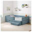 Lit simple pour enfant avec garde-corps et marchepied en mousse bleu marine