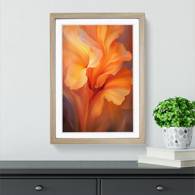 Orchid Flower Abstract - Single Picture Frame Print on Wood