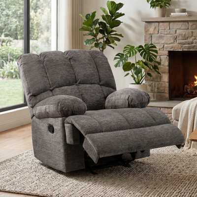 Batholo 42.9" Wide Modern Manual Glider Upholstered Recliner